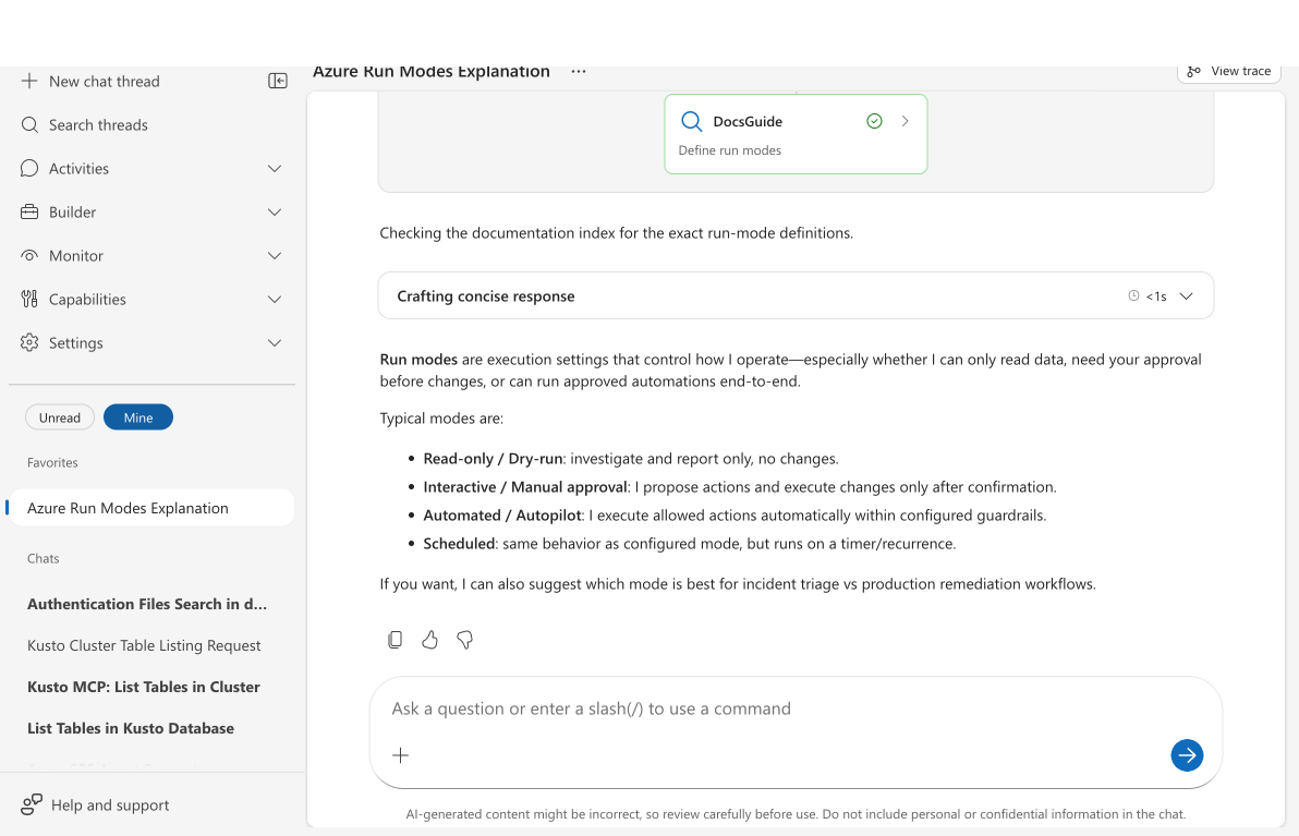 Mine filter button active (blue) with filtered thread list