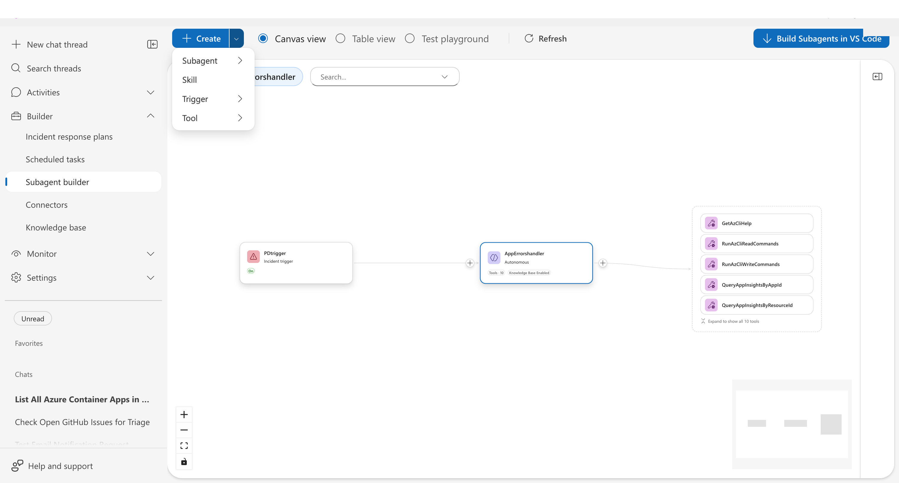 Create menu showing Tool and Python tool options